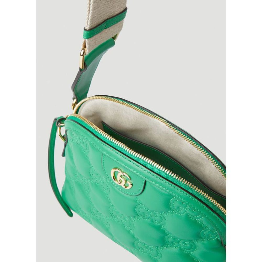 GUCCI GG Matelassé Dome Shoulder Bag in Green - Picture 6 of 6